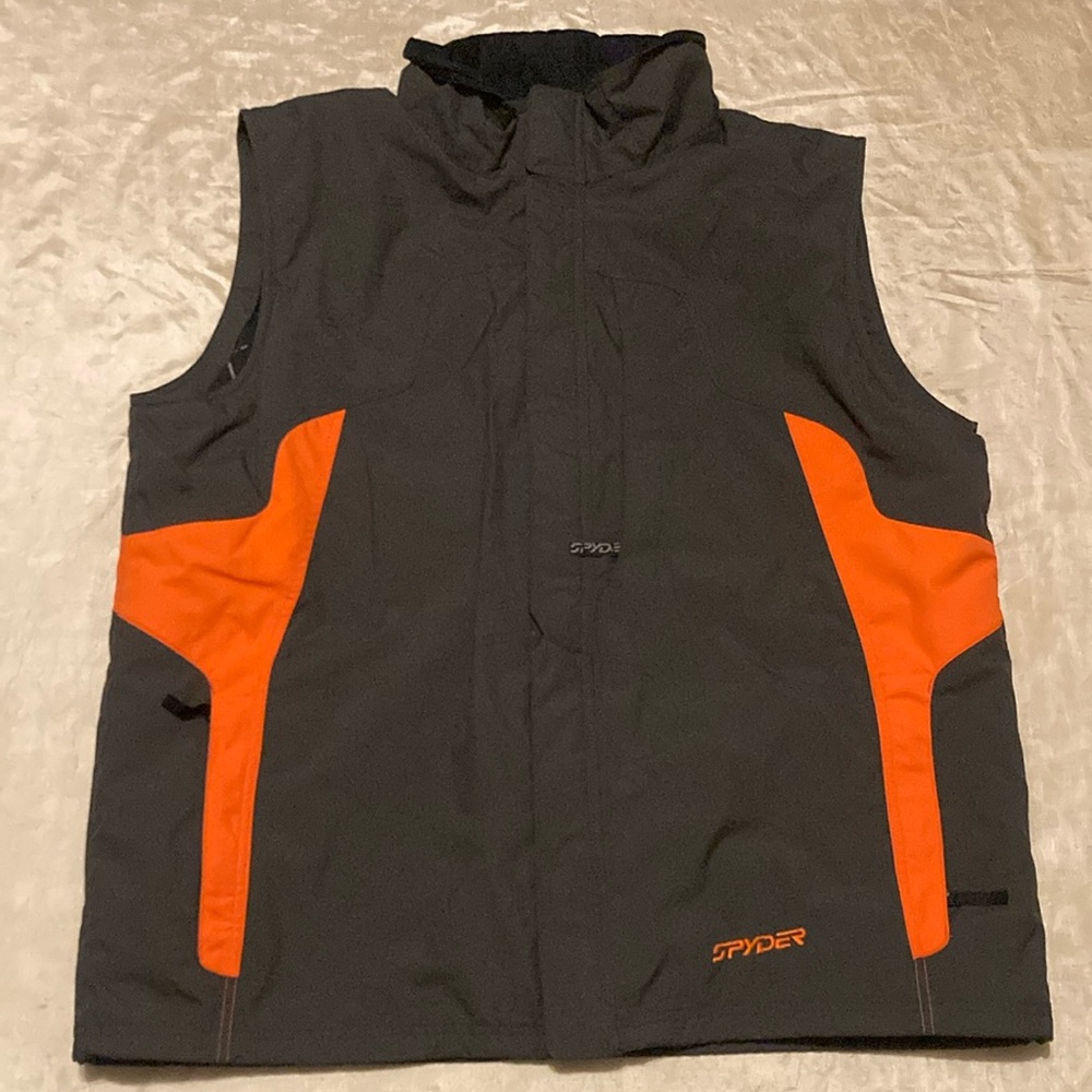 Spyder Grey Orange Ski Snowboard Vest Size XXL